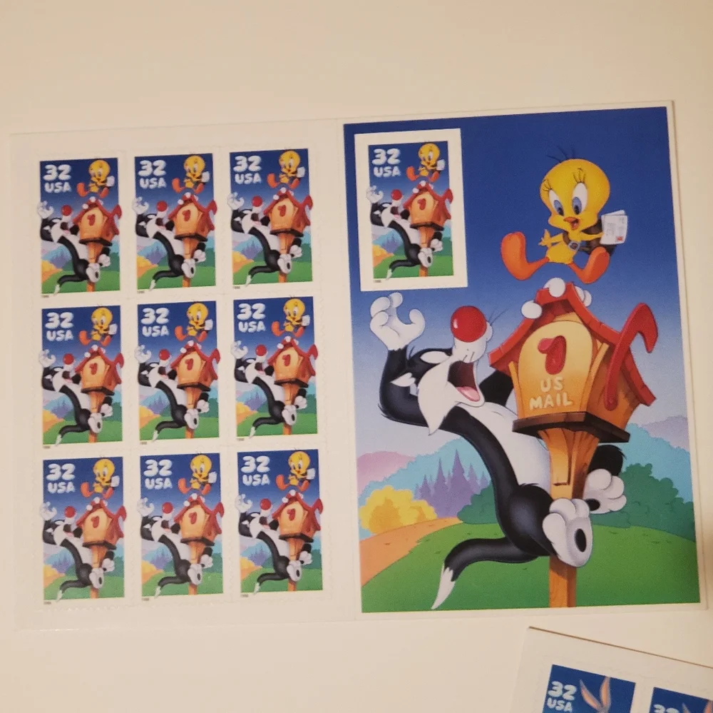 USPS 1990s Looney Toons Collectible Stamps Set